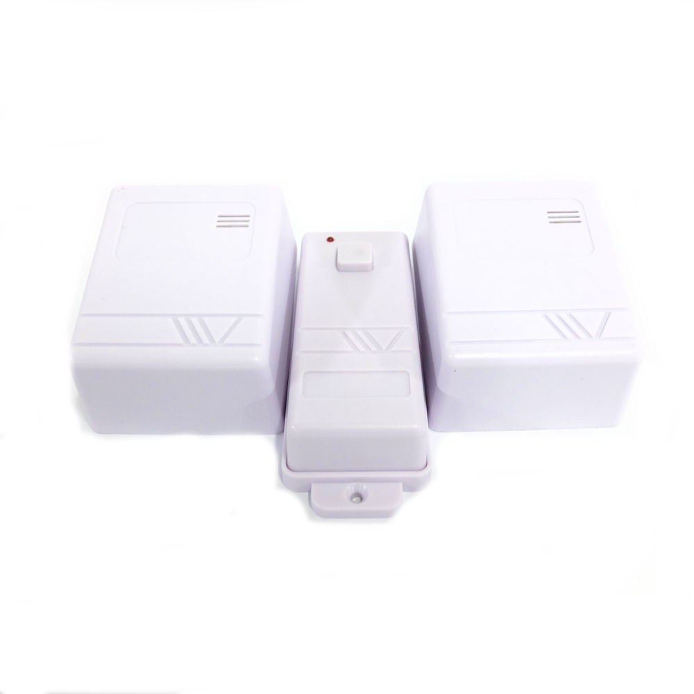 Wireless Doorbell Kit with 2 Plug-in Receivers in Sleek White Design  -image