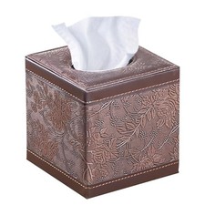 Leather Tissue Box Cover Square,Upgrade 99 Compatible Large Size,Cube Tissue