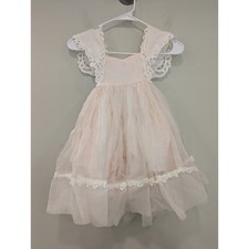 NWT Dollcake Dollhouse Light Pink White Full Skirt Dress Size 6