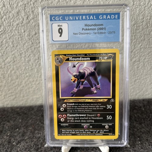Houndoom (1st Edition) graded CGC 9 for sale on eBay