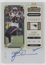 2022 Contenders Rookie RPS Championship Ticket 18/49 Pierre Strong Jr Auto fm0