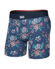 Saxx Vibe Xtra Boxer Brief Fly Men's Underwear, Pineapple Tropic/Indigo, Medium