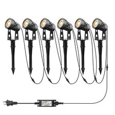 LED Landscape Lights Low Voltage, COB Landscape Lighting 24V 20W Warm White, ...