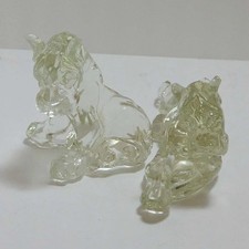 Kenneth Haley Glass Boxer Dogs Pair, Reclining & Seated Figurines, Set of 2