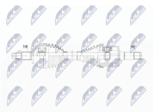 Original NTY Drive Shaft NPW-AR-020 For Alfa Romeo
