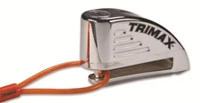 Trimax Alarm Disc Lock - Chrome Motorcycle ATV/UTV Street Bike Dirt Bike PWC
