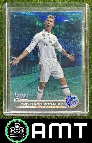 Cristiano Ronaldo 2022-23 Topps Stadium Club Chrome UEFA Competitions Blue Prism