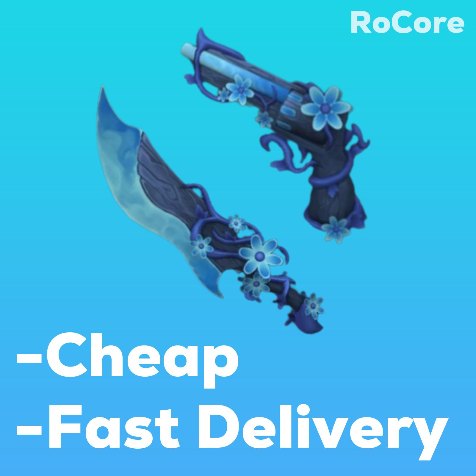 Murder Mystery 2 (MM2) 🌻Flowerwood Set 🌻- Flowerwood Knife + Flowerwood Gun