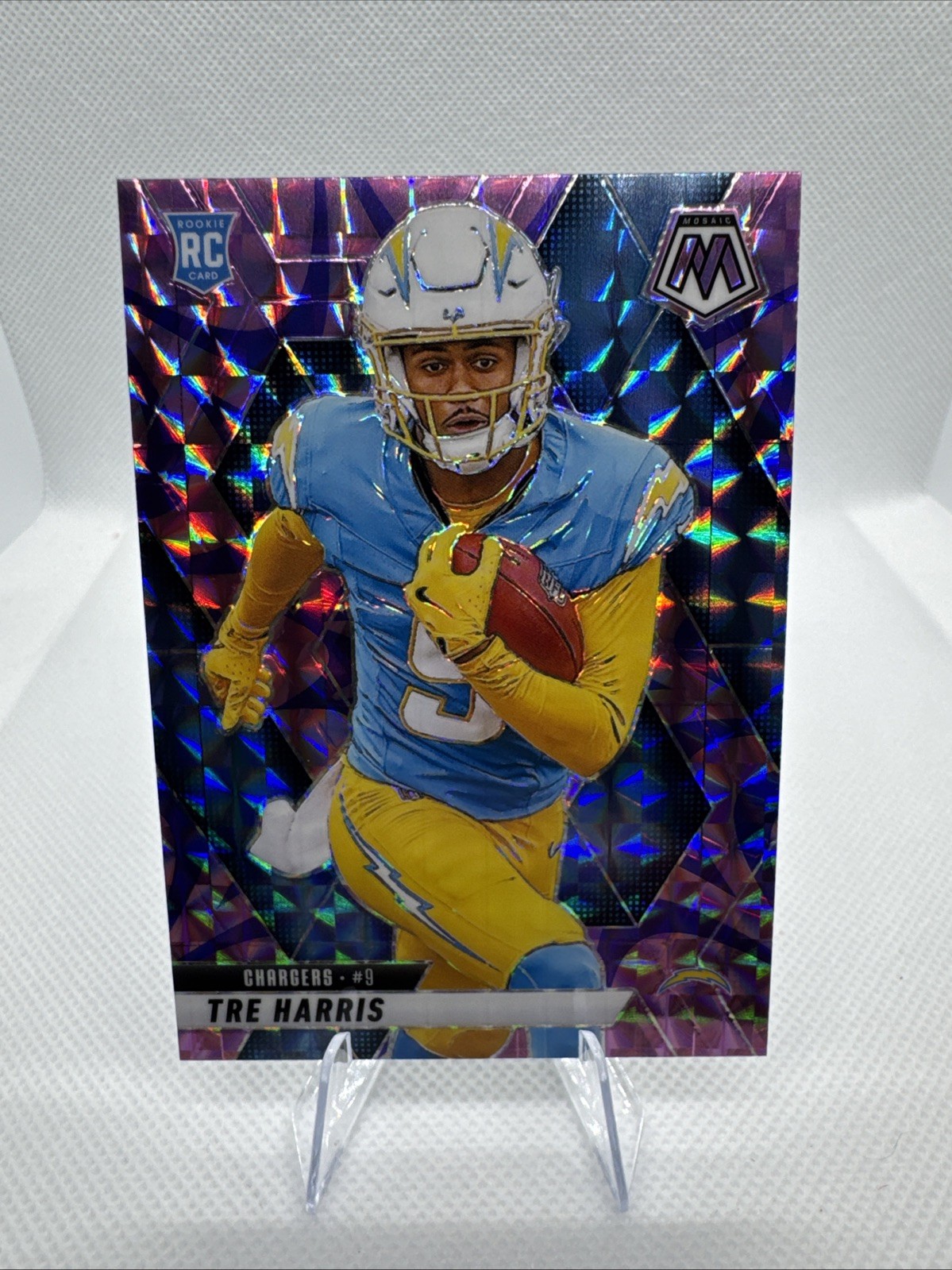 2025 Panini Mosaic Football - Tre Harris #326 Purple Reactive Prizm (RC)