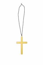 Gold Priest Cross Necklace Large Monk Prop 5 Inches X 9 Inches,