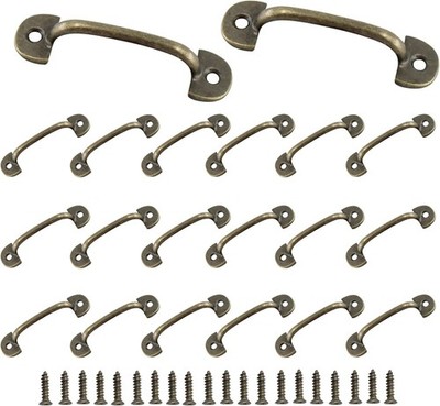 20PCS 2 Inch Vintage Bronze Drawer Pulls Zinc Alloy Knobs Jewelry Box Handles