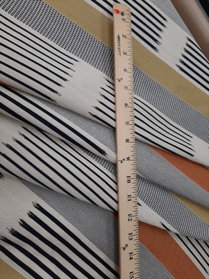 Knoll ikat stripe Modern lines organic colors Upholstery Fabric