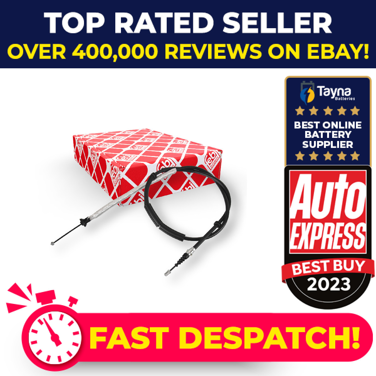 Handbrake Cable fits FIAT BRAVO 1.4 Rear Right 07 to 14 Hand Brake Parking Febi