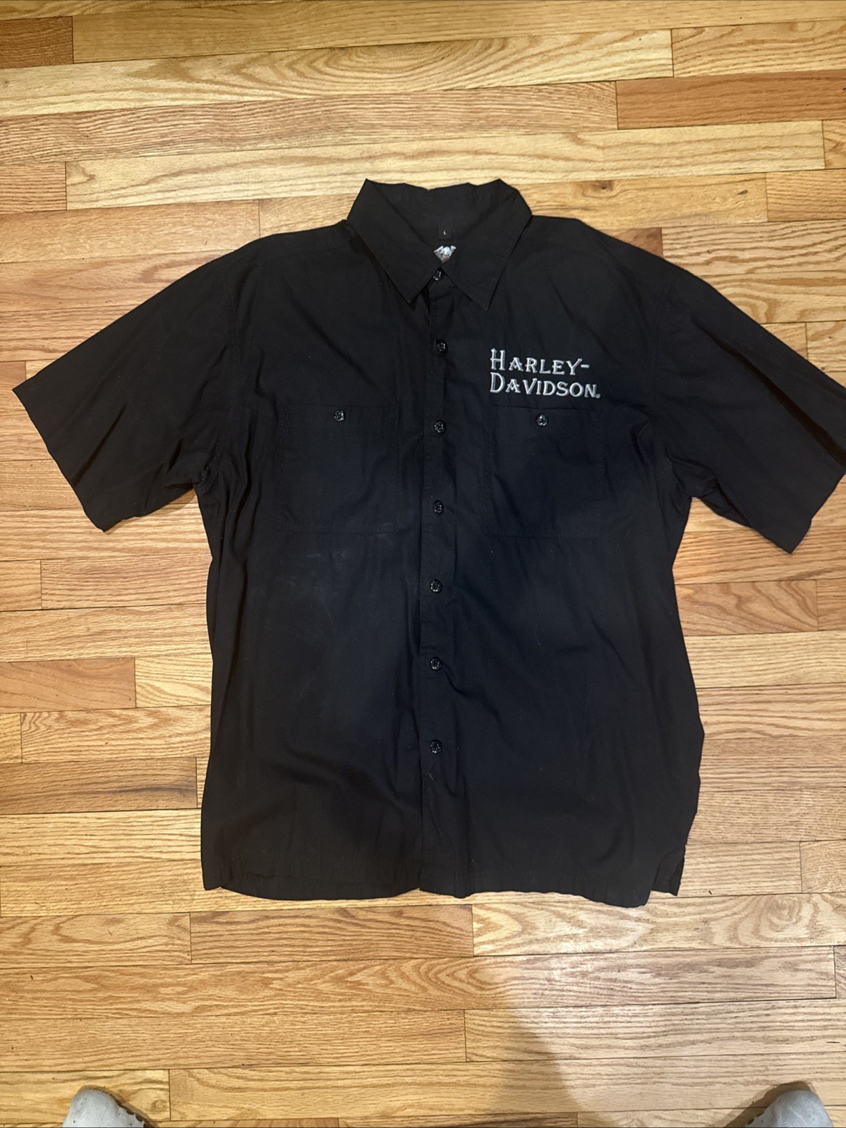 Harley Davidson Eagle Double Sided Button Shirt P… - image 1