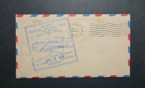 1932 USS Akron ZRS-4 Luftschiff geflogen taktischer Trainingsflug Marine Event Cover - Bild 2 von 2