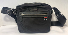 Tumi Voyageur Crossbody Purse Black Nylon Leather Bag w/ Adjustable Strap