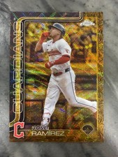 2025 Topps Gilded - Jose Ramirez #12 Gold Wave Refractor 39/75
