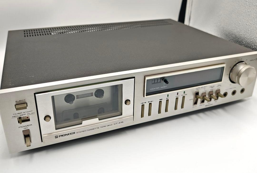 Pioneer パイオニア カセットデッキ CT-415 美品 PIONEER CT-415 Stereo Cassette Tape Deck Silver Rare Vintage From