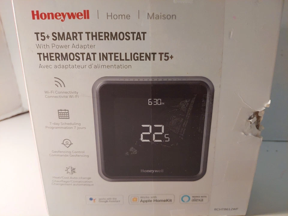 Honeywell T5+ Smart Programmable Thermostat Model RCHT8612WF New In Box - Image 3 of 4