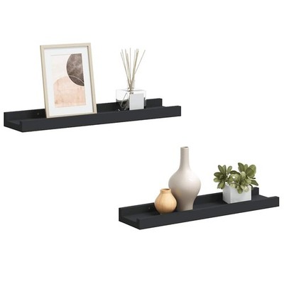 Wall Shelf with Shelf Wall-mounted with Storage Engineered Wood Home vidaXL