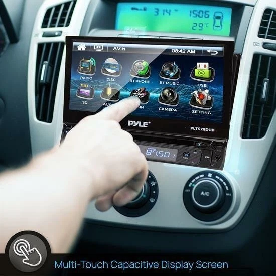 Pyle 7in. Touch Screen CD/DVD/MP3 Car Player w/USB AUX Receiver PLTS78DUB - Image 3 of 4