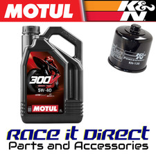 Oil and Filter for Aprilia 1100 V4 Tuono RF E4 ABS 2018 MOTUL 300V & K&N