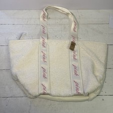 NWT Victoria's Secret PINK Large Zip Sherpa Fleece Plush Tote Bag 60 VALUE