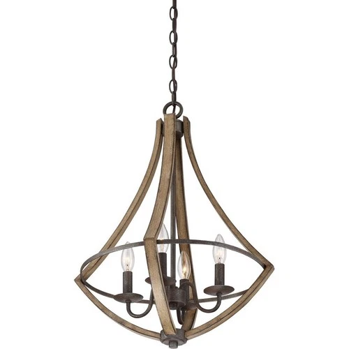 Shire - 4 Light Steel Dinette Chandelier - 24 Inches high     -Traditional - Picture 8 of 10