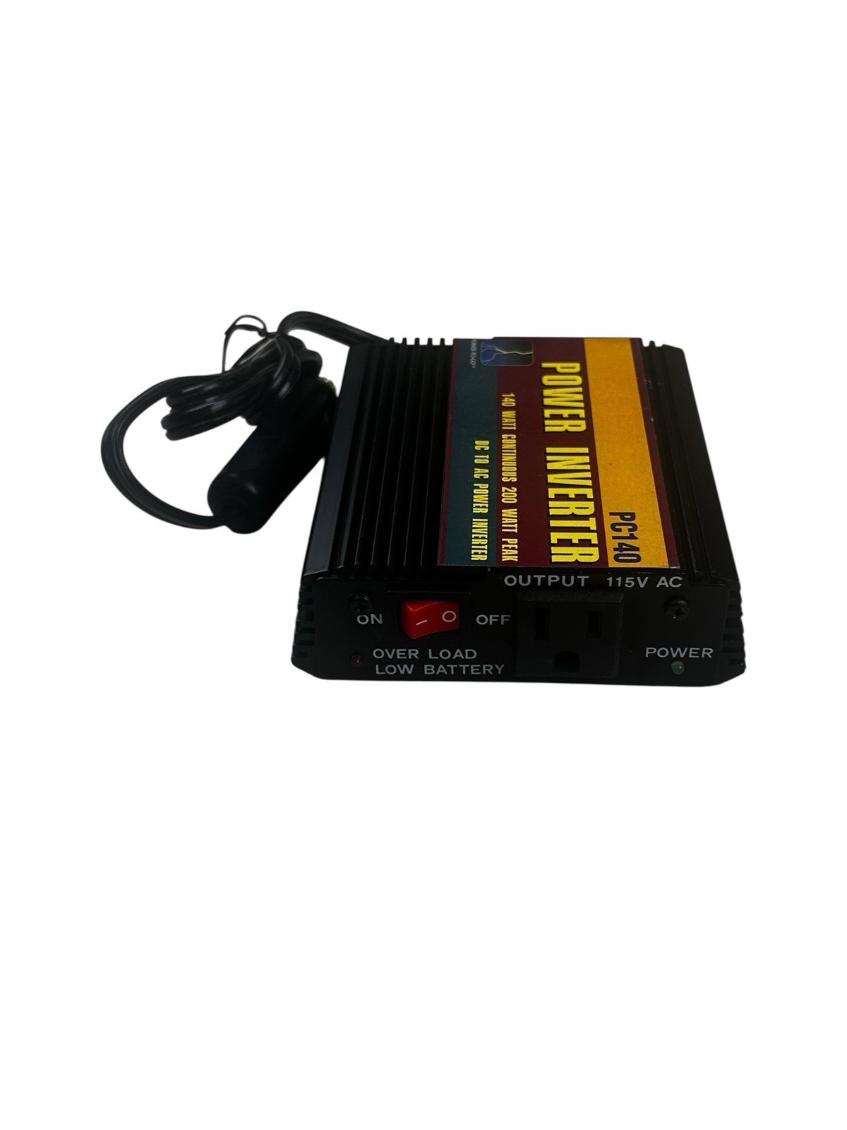 Power-To-Go PC140 Power Inverter | 12V DC to 115V AC | 200W Peak | Car Adapter
