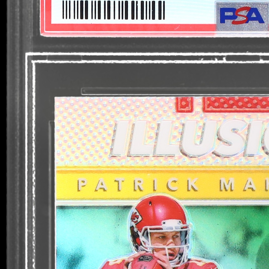 2017 Donruss Optic Len Dawson/Patrick Mahomes #20 PSA 8 RC Illusions Football II view 4