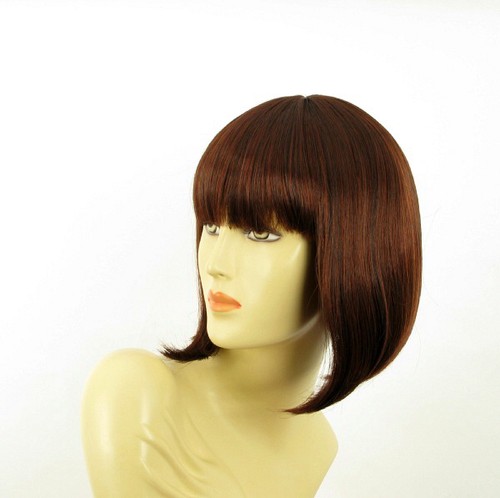 short wig for women dark brown copper intense ref: FLORENCE 322 PERUK - Picture 2 of 9