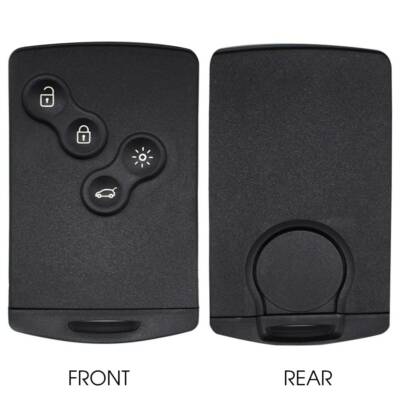 Smartcard Sleutelkaart Compatibel met Renault Megane Captur Laguna Scenic 4 Button Case PLIP @ Pro-Plip