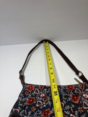 Gloria Vanderbilt Floral Embroidered Purse Shoulder Bag-100% Cotton Vintage - Picture 9 of 17