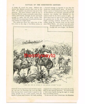 BEATING OFF DERVISH CAVALRY, AGORDAT, ITALIANS IN SUDAN 1893, Illustration, 1905