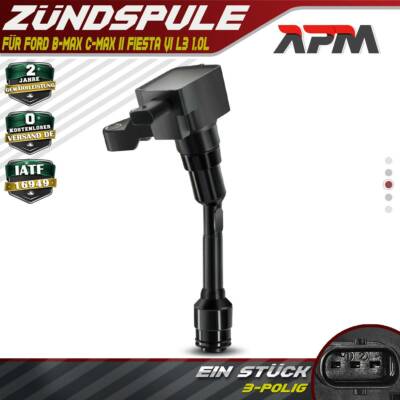 Zündspule für Ford B-Max C-Max II Fiesta VI Focus III Ecosport Mondeo V L3 1.0L