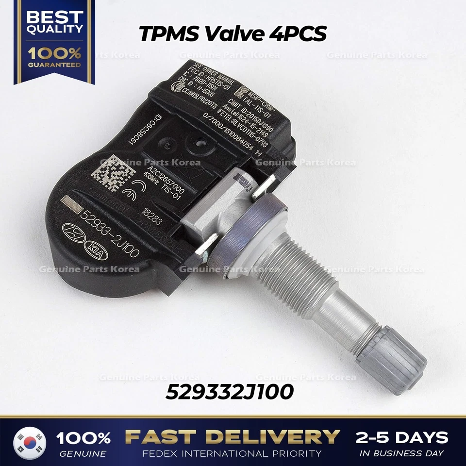 ⭐Genuine⭐ TPMS Valve 4PCS 529332J100 for Hyundai Accent Genesis Kia Rio - Image 3 of 4