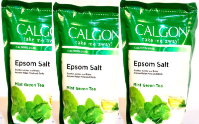 3 Calgon Take Me Away Calming Soak Epsom Salt Mint Green Tea Soothes Aches Pains