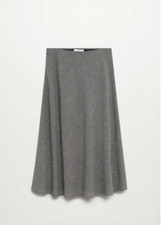 BNWT Mango Textured Midi Knit Elasticated Skirt Size M