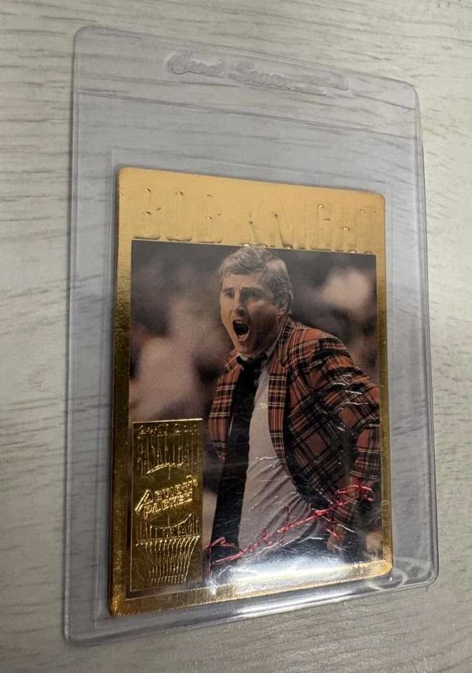 BOB KNIGHT 24KT GOLD 1994 1995 ACTION PACKED HOF HALL OF FAME 12G - Image 3 of 4