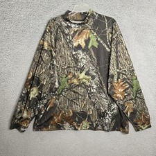 Mossy Oak Field Staff Camo Shirt Mens 2XL Long Sleeve Polyester Outdoor Hunting