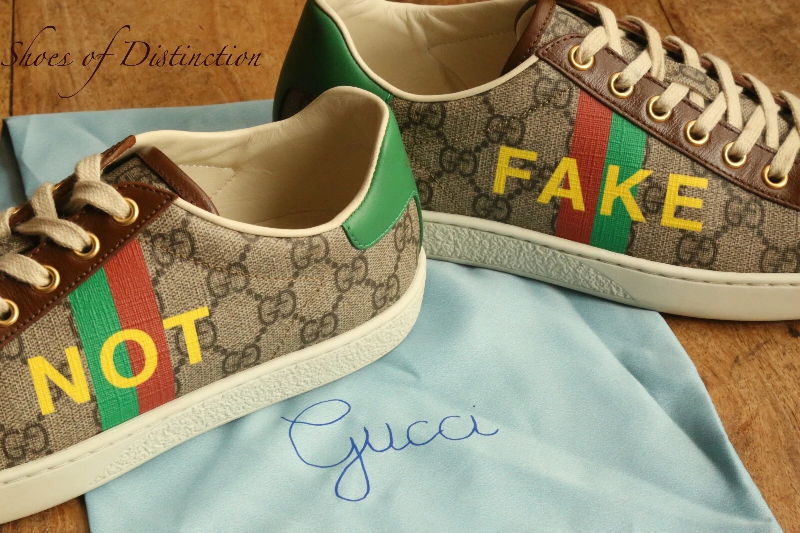 Baskets baskets Gucci Ace GG monogramme « pas faux » UK 4 US 7 EU 37