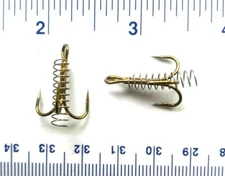 50 Gerry's Tackle 2X Strength Bronze Dough Bait Treble Fish Hooks Size 6