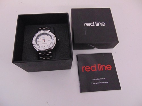 Mens Redline 50039 Chrome Water Resistant Wrist Watch JC486-7