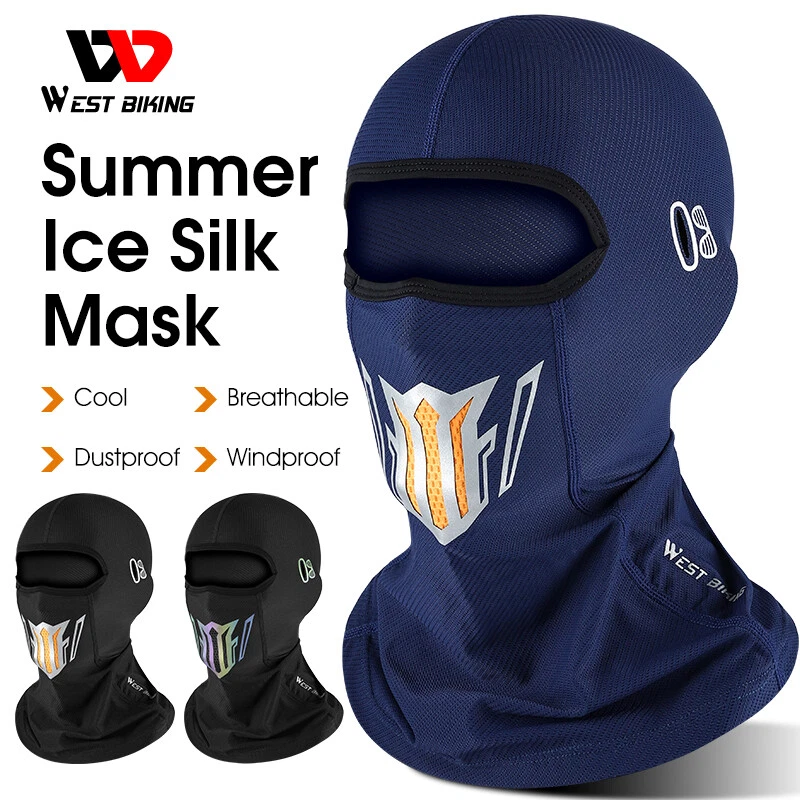 Cycling Cap Motorcycle Balaclava Ice Silk Sports Face Mask Cover Headgear Hat - Image 2 of 4