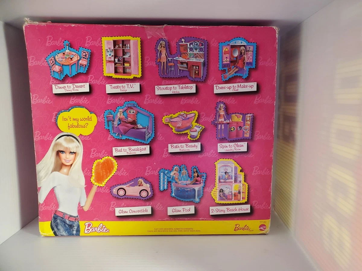 Barbie spin to clean laundry online room with doll furniture playset