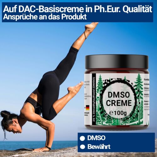 100g DMSO Creme Dimethylsulfoxid Ph. Eur. Reinheit Basiscreme im Glastiegel - Bild 4 von 8