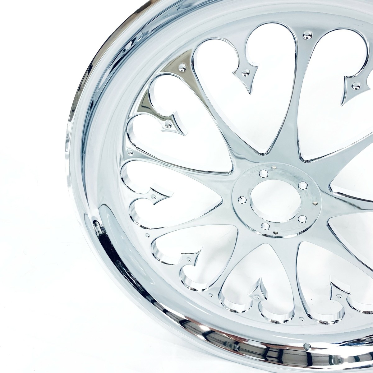 ZX14 300 FAT TIRE CHROME STILETTO WHEELS 2012-2020 KAWASAKI NINJA