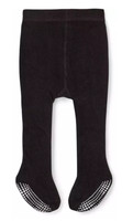 Baby Child Tights Girl Boy Knit Plain Cotton Rich Grip Non Slip White Pink Black
