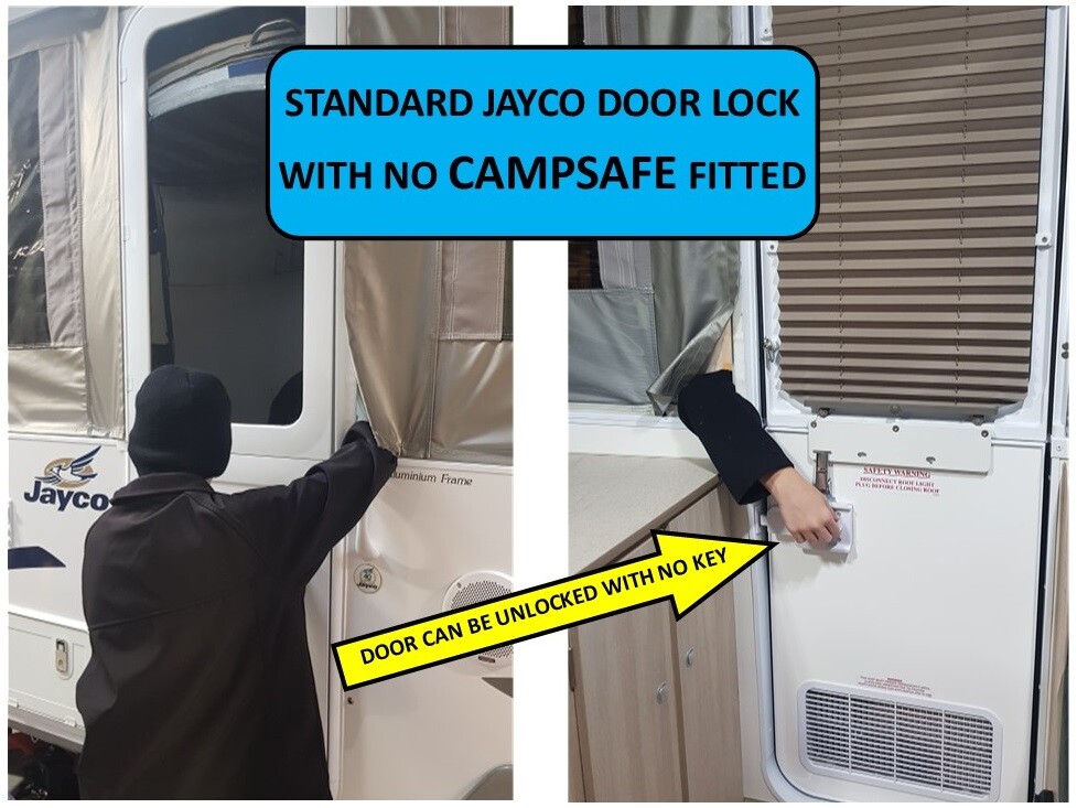 CAMPSAFE AntiTamper Door Lock Security Shield for Jayco Camper Van