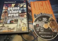 Grand Theft Auto GTA: San Andreas (Sony PS2, 2004) Complete With Manual - No Map